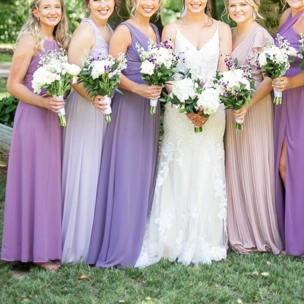 Dark purple bridesmaid dress